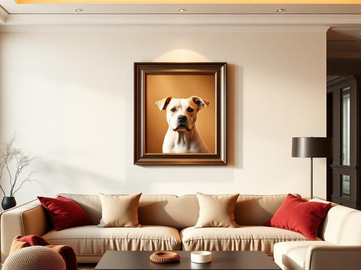 Quadro personalizado do seu pet na sala